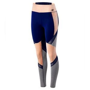 New Balance | Navy & Pink Color Block High-Rise Pocket Leggings - Women Size XS